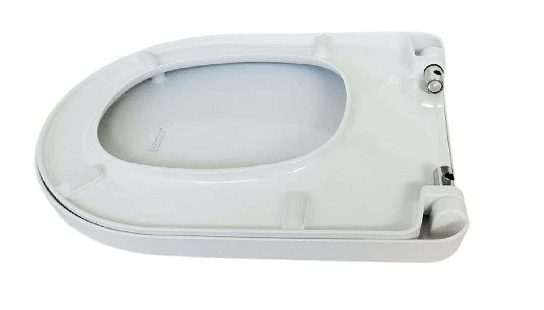 WC-deska, Duroplast, Stalowe Mocowania, Wolnoopadająca, Antybakteryjna, Do Grohe Serel, Biała