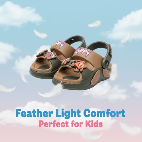 Image of GLJ Kids Comfort Clogs Sandals for Boy and Girl, 1 to 14 Years, Two-Strap Design, Easy to Wear Slip On, Dust and Waterproof, 1100