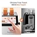 YUKO Smart LCD Touchscreen Toaster, 2 Slice Wide Slot Toaster with 10 Bread Presets, Memory Function & 6 Browning Levels, Stainless Steel Digital Toaster for Perfect Toast Every Morning
