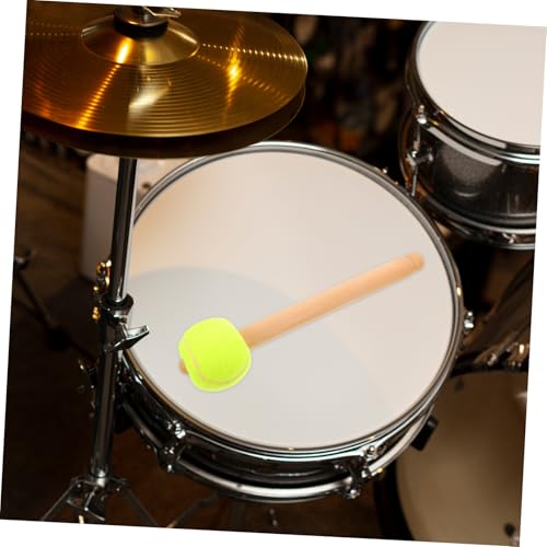 Baqueta de percusión para principiantes con mango de madera para presentaciones de bandas escolares, sonido resonante profundo, accesorio musical duradero y confiable miniatura 5