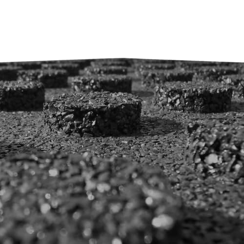 vidaXL 24x Fallschutzmatte Gummi 50x50x3cm Schwarz Matte Gummimatte Spielplatz