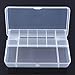 Yosoo Fishing Bait Box 20 * 10 * 4cm Visible Plastic Clear Fishing Lure Bait Hooks FishingTackle Accessory Storage Box Case Container (2 Layer 15 Compartments)