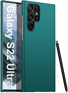 anccer Compatible for Samsung S22 Ultra Case, [Anti-Drop] Slim Thin Matte Hard Case, Full Protective Cover For Samsung Galaxy S22 Ultra (Green)