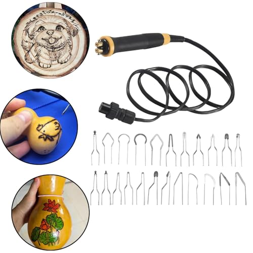 Stylos à pyrogravure Manu avec outil de remplacement et 22 accessoires portables complets