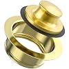 Kitchen Sink Flange Stopper Gold - Universal Garbage Disposal Flange for Fit 3-1/2 Inch Standard Sink Drain Hole, Sink Flange Replacement Accessories