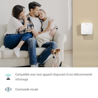 Konyks Climpac - Thermostat Wi-FI pour Climatiseurs et Pompes à Chaleur Air-Air, contrôle à Distance, Commande vocale, thermomètre et hygromètre intégrés