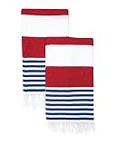 PARK&OZ ( 2 Pack ) Turkish Cotton Lightweight Towel | Pre-Washed | Absorbent and Quick Dry | Sand Fr