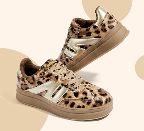 LUCKY STEP Boys Girls Platform Sneakers Fashion Casual Non Slip Walking Shoes Classic Retro Tennis Sneaker for Big Kids4