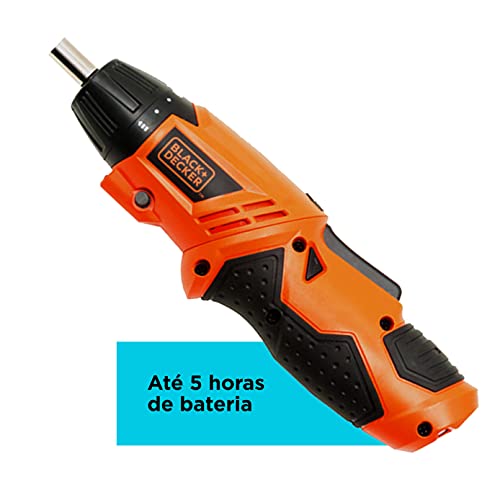 Black Decker Kit Parafusadeira a Bateria 6,3mm Com 15 Acessórios para Ferramentas, Modelo KC4815K, C