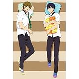 Xugang Free! Eternal Summer Makoto Tachibana Throw Pillow Case for Bedding Double Sided hugs, Princess Anime Pillowcase Dakimakura, 150x50cm Peach Skin/2WAY