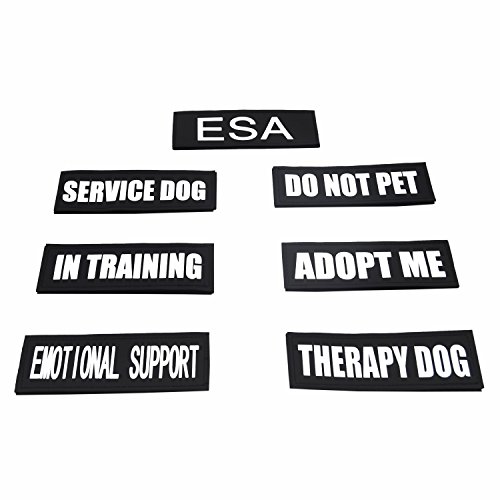 2 Pack Reflective Service Dog Patches With Hook Back For Pet Collar Vest Harness - 3 Sizes #TOP4