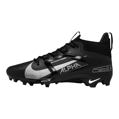 Image of Nike Alpha Menace 4 Elite Football Cleats (FD7036-600, University Red /Team Red /Black /White)