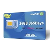 Data SIM Card 24GB 365Days, 4G LTE SIM Card Support for AT&T, T-Mobile and Verizon, USA Data Card for Security Camera/Router/Mobile WiFi Hotspot, No Contract, 3-in-1 Sim Kit(Activate Needed)