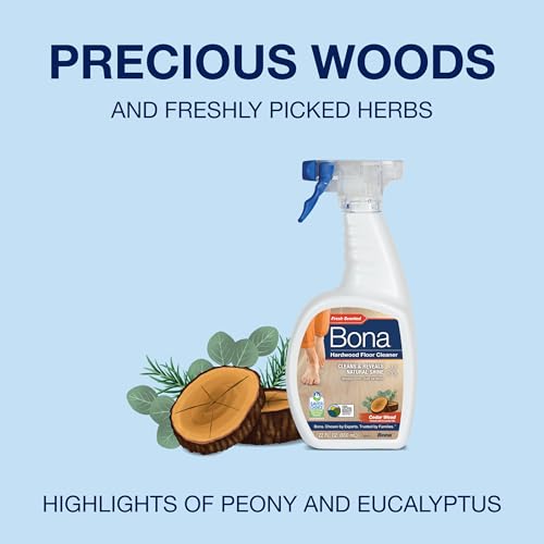Image of Bona Hardwood Floor Cleaner Spray - 32 fl oz - Cedar Wood Scent - Refillable - Residue-Free Floor Cleaning Solution for Wood Floors