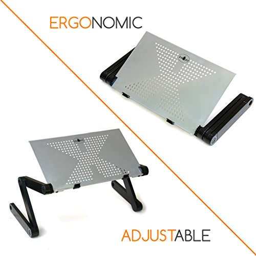 MyDeal Products QuickLIFT Book & Magazine Portable Stand with Easy Set-Up & Adjustable Height / Angle for Mounting on Desk / Bed / Couch / Floor. Includes Flashlight