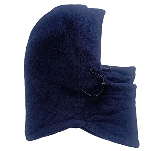 Baby Fleece Balaclava Kids Hood Hat Ski Mask Face Mask with Neck Warmer Plush Winter Cap for Toddlers Boys Girls Navy3