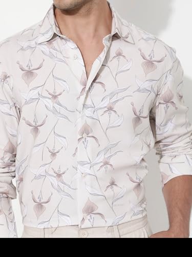 Image of Rare Rabbit Regular fit Floral Print Shirt