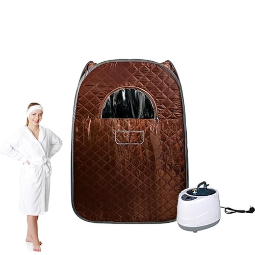 Tenda Sauna Personale per La Casa, Sauna a Vapore Portatile da 1000 W con Vaporizzatore da 3 Litri E Telecomando, Finestra di Ventilazione Trasparente, Design Pieghevole Facile da Riporre