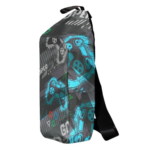 Sac à dos manettes de jeu grunge multicolore et ergonomique - 3