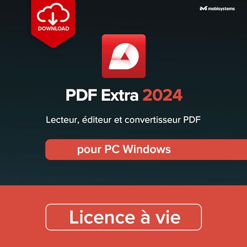 PDF Extra 2024 | Lecteur et éditeur PDF complet | Création, conversion, commentaires, remplissage et signature de PDF | Licence définitive | 1 ordinateur...