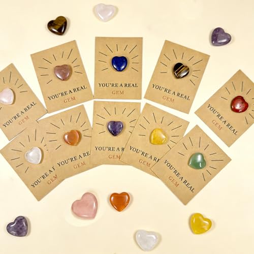 EYRBVX Graduation Positive Encourage Gift 20 Sets You Are Real Gem Cards With Crystal Stones Multicolor Daily Cards For Students Nurse Teacher Graduation — view 2