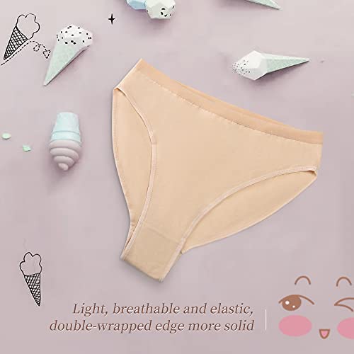 Ballet Dance Underwear Professional Girl Briefs Women Girls Cotton Gymnastics Shorts Seamless Underpants Dance Knickers Underwear Big Girls' Ballerina Beige 3Pcs 150 #TOP3