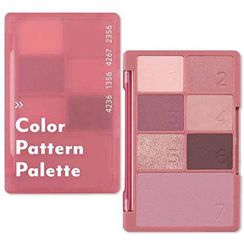 I'M MEME I'M Color Pattern Palette | 6 Colors Eyeshadow and 1 Blush Palette | 002 Petal Pattern | K-Beauty