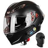 Fizcvky Adults Full Face Motorcycle Helm...