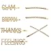 Messen Rhinestones Letter Hair Clips Diamante Crystal Word Hair Pins Metal Trendy Hair Barrettes Gold Sparkly Hair Accessories for Women (7 Pieces, THANKS/DRIPPIN/GLAM/FEELINGS/X/Bobby Pins)