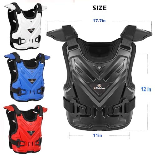 image for RIDBIKER Motorcycle Body Armor Vest, Dirt Bike Chest Protector with Ba