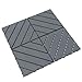 ZJMTOCYU Durable Interlocking Deck Tiles for Outdoor Spaces, Waterproof, Easy Installation with No Tools Required, Grey, 44-Pack
