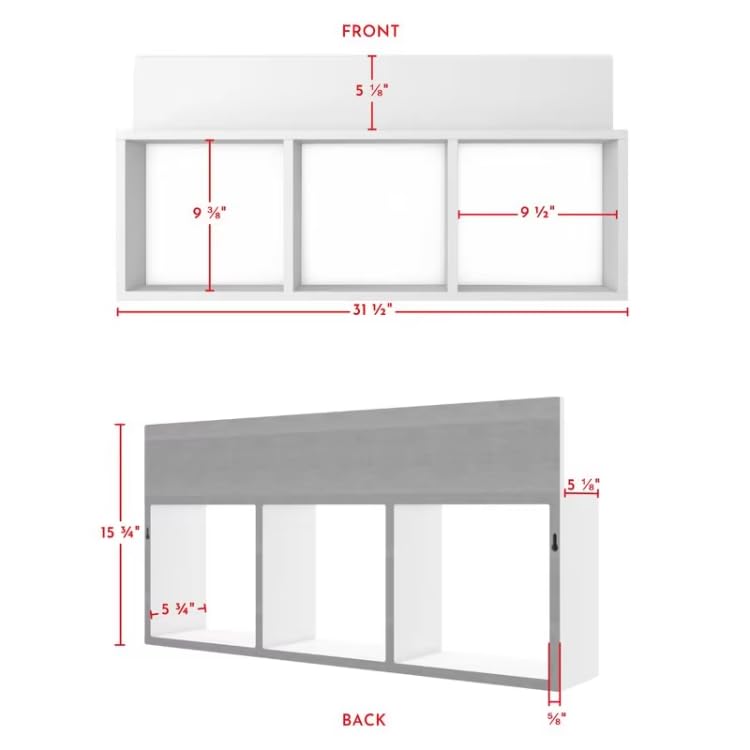 Image of Wall Mount Floating Shelves for Books Shelf, Antiques, Organizer, Storage - DIY - MDF (Hang Base Shelf - Brown)