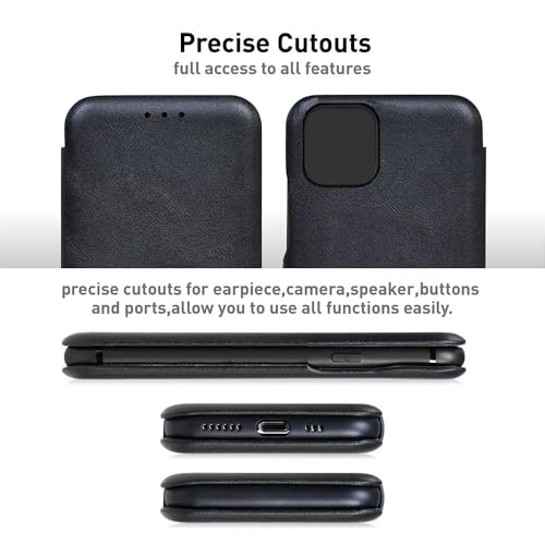 Image of WHITBULL Smart Magnetic Closer Flip Cover Compatible with Motorola Moto Edge 60 Pro 5G (Black)