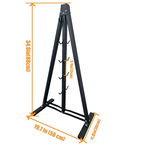 Gym Fitness LAT Pull Down Bar Storage Rack for Mag Grip, Heavy Duty A-Frame Stand for Pulldown Attachments (S-ZHIJIA) by BLUSLM - Used condition - Image 2