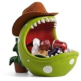 ehuoyan Decorative Candy Bowl Extra Large Candy Dish with Cowboy Hat for Halloween Decorations Indoor Key Holder Bowl with Big Mouth Plant Design