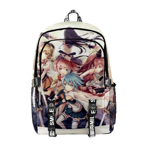 ISaikoy Anime Puella Magi Madoka Magica Backpack Daypack Laptop Bag 3D Printing School Bag Bookbag 4
