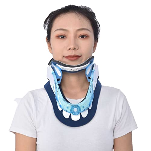 Collare Cervicale, Collare Cervicale Rigido Regolabile In Plastica Che Allevia Il Dolore E La Pressione Sulle Vertebre Della Colonna Vertebrale. Collare Cervicale Immobilizzatore.,White-One Size