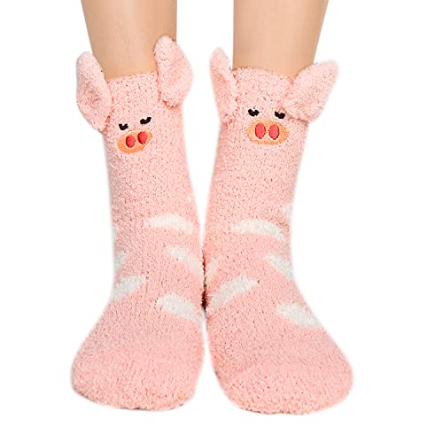 Benefeet Sox Cute Fuzzy Socks for Women Girls Fluffy Warm Cozy Novelty Slipper Socks Funny Animal Plush Sleeping Socks2
