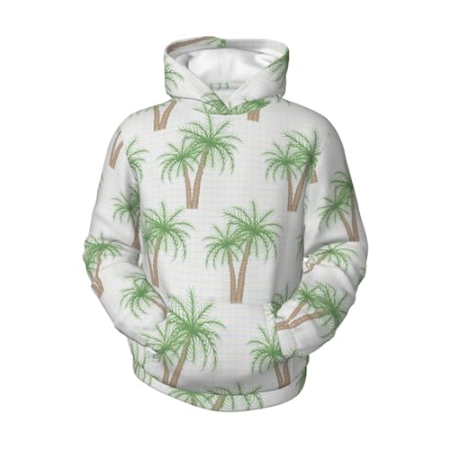Hawaiian Coconut Palm Tree Boy, Girls Sports Shirt Youth Pullover Fashion Hooded Sweatshirt4