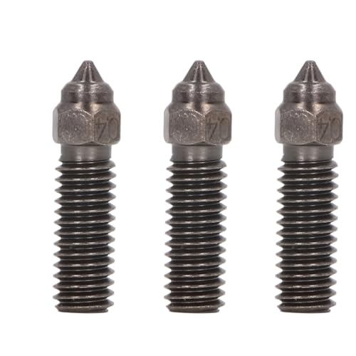 3PCS K1 Nozzle Kit, 3D Printer Hardened Steel Nozzles, M6 Thread High Flow High Temperature Resistance Extruder Nozzles 