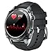 Produktbild CUBOT C3 Smartwatch Herren, Android Wear Fitnessuhr, 5ATM Wasserdicht Uhr, Rund Watch mit Schrittzähler, iOS/Android kompatibel Armbanduhr,grau