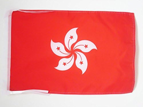 AZ FLAG, Hong Kong Flag, 18'' x 12'', 100% Polyester Hong Konger Small Banner with Two Cords, Fade Resistant, Vivid Colors