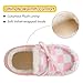 Scurtain Girls Slippers Toddler Boy Slippers Faux Suede Loafer for Boys Toddler House Shoes Pink/Lattice Size 4