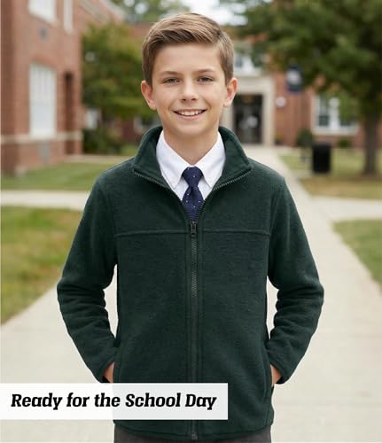 Image of Spring&Gege Youth Solid Full-Zip Polar Fleece Jacket for Children
