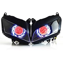 Custom Made Headlight HID Angel & Demon Eyes For Honda F5 CBR 600RR 2007-2012 Blue & Red