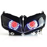 Custom Made Headlight HID Angel & Demon Eyes For Honda F5 CBR 600RR 2007-2012 (Blue & Red)