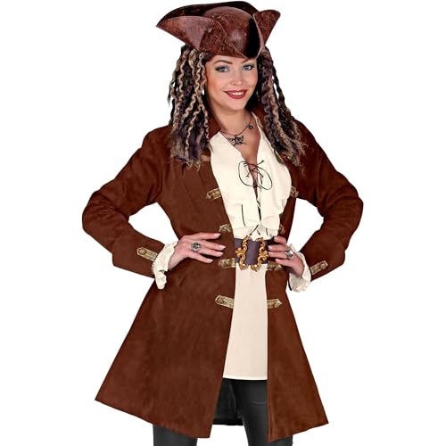 W WIDMANN MILANO Party Fashion - Costume pirate, manteau en daim, pirate des mers, bandit, déguisements de carnaval