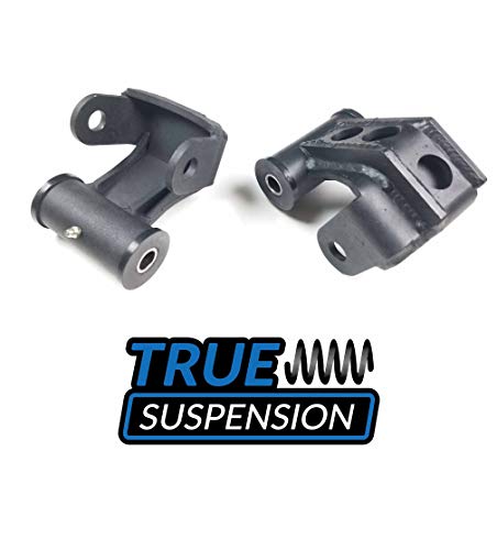 TS - Compatible with Dodge Ram 2500 3500 Pickup Truck 03-13 Rear 2  Lowering Leveling Solid Shackles Kit 4wd (below hanger)