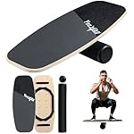 Yes4All 2-in-1 Balance Boards Set, 9 Adjustable Modes Surf Trainer, Wobble Board Exercise for Adults, Includes Roller & Ball