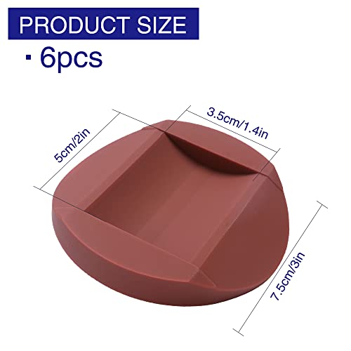 VooGenzek 6 PCS Furniture Caster Cups, Rubber Feet Protector Pads, Floor Protectors Bed Sofa Chair Leg Wheel Anti-Slip Pad - Image 2